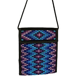 Chi Chi Cotton Backstrap-loomed Purple Passport Bag (Guatemala)