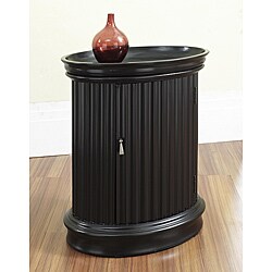 Hand-painted Ebony Accent Tray Table