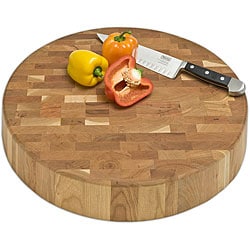 J.K. Adams End-grain Chunk Cutting Board (18-inch Round)