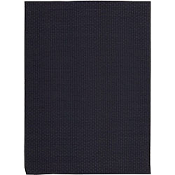 Hand-tufted Great Outdoor Black Wool Rug (5'6 x 7'5)