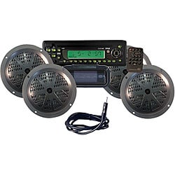 Pyle KTMR14SP Waterproof Marine 4-speaker CD/MP3 Player Stereo System