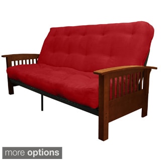 ===>  Brendan Mission-style Cotton Foam Queen-size Futon Mattress Set Sleeper Bed