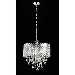 Chrome Finish 4-light Round Chandelier