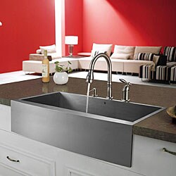 Vigo Farmhouse 32-inch Stainless Steel Kitchen Sink and 3-hole Faucet