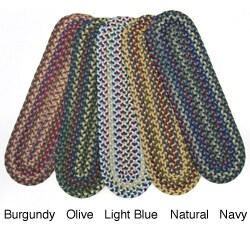 Set of 4 Reversible Jefferson Braided Stair Tread Rugs (9 in. x 29 in.)