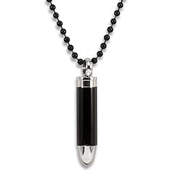Two-tone Stainless Steel Bullet Necklace