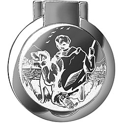 Dakota Men's Etched Hunter Travel Alarm Clock