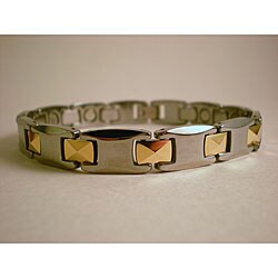 Tungsten Unisex Laced Two-tone Magnetic Bracelet
