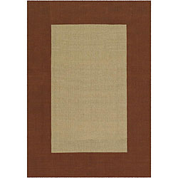 Flat-weave Mandara Red Jute Rug (5' x 7')