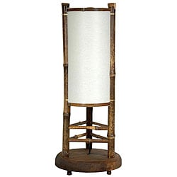 Japanese 19-inch Koru Bamboo Table Lamp (China)