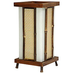 Wood and Bamboo 13-inch Matsu Shoji Lantern (China)