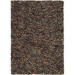 Hand-woven Geminine Shag Wool Rug (7'9 Round)