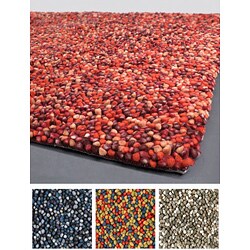 Hand-woven Mandara New Zealand Wool Shag Rug (5' x 7'6)