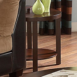 ETHAN HOME Baxter Warm Cherry Brown Casual End Table