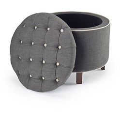 Reims Grey Storage Ottoman
