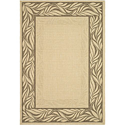 Indoor/ Outdoor Tranquil Natural/ Brown Rug (4' x 5'7)