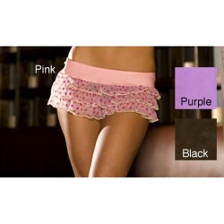 Polka Dot 6.5-inch Ruffles and Bows Mini Skirt