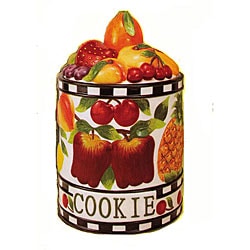 'Fruit Delight' Hand-painted Cookie Jar 