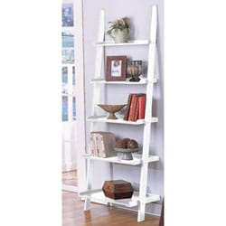 Leaning Bookcase White