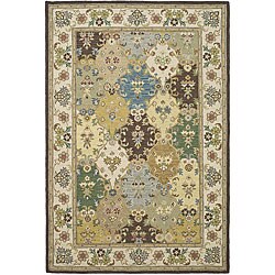 Handmade Sumak Taupe Wool Rug (5' x 8')