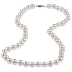 DaVonna White Cultured Akoya Pearl 16-inch Strand (6.5-7 mm)