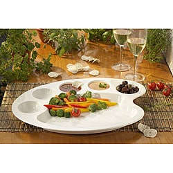 American Atelier You're Invited White 6-section Serving Platter
