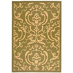 Indoor/ Outdoor Bimini Olive/ Natural Rug (7'10 x 11')