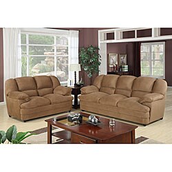 Queensbury 2-piece Microfiber Sofa and Loveseat Set