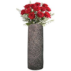 Handmade Black Lacquer and Eggshell Vase (Thailand)