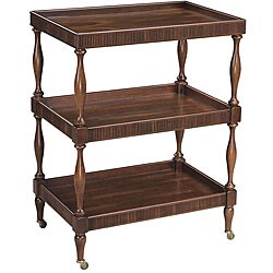 Walnut Finish Wood Serving Table