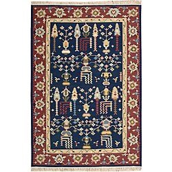 Hand-woven Samarkand Wool Rug (8'6 x 11'6)