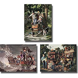 Bob Byerley 'Nostalgic Fantasy Collection' Unframed Canvas 3-piece Set
