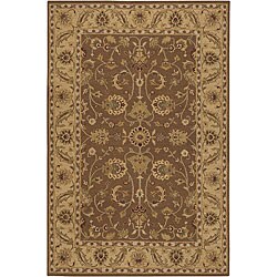 Hand-knotted Mandara Brown New Zealand Wool Rug (7'9 x 10'6)