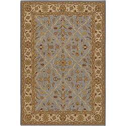 Hand-knotted Mandara Grey New Zealand Wool Rug (7'9 x 10'6)