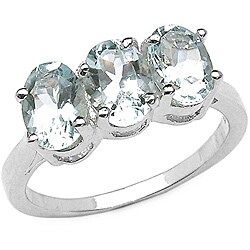 Sterling Silver Aquamarine Ring