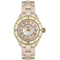 Swiss Legend Women's 'Karamica' Beige Ceramic Watch