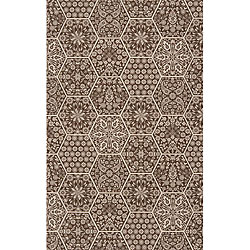 Capri Brown New Zealand Wool Rug (5' x 8')