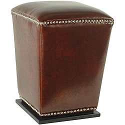 Safavieh Mason Bi-cast Cordovan Bi-cast Leather Ottoman