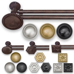 Your Look Double Medallion 72- to 144-inch Rod Set