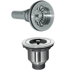 Kraus Stainless Steel Kitchen Sink Basket Strainer and Strainer Set