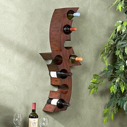 Wall-mounted Curved Wine Storage Rack