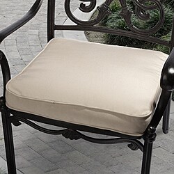 Outdoor 20-inch Solid Traditional Chair Cushion with Sunbrella Fabric