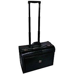 Frankfurt Deluxe Leatherette Black Rolling Catalog Case