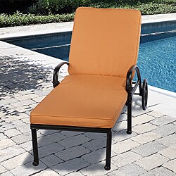 Outdoor 25-inch Chaise Lounge Cushion with Sunbrella Fabric