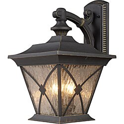 Rutland Square 1-light Hazelnut Bronze Outdoor Sconce Light 