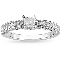 14k White Gold 1/2ct TDW Diamond Engagement Ring (H-I, I2-I3)