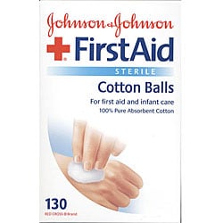 Johnson's First Aid Sterile Cotton Balls 130-count Boxes (Pack of 3)
