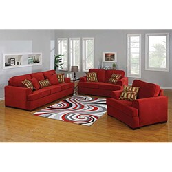 Red Microsuede Couch