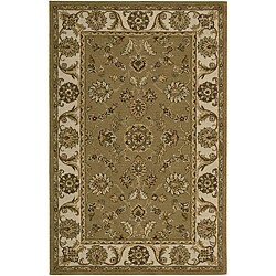 Hand-tufted Caspian Olive Green Wool Rug (5' x 8')
