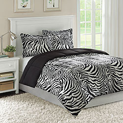 bedroom designs for teenage girls zebra
 on Softspun Zebra Microfiber Down Alternative Mini Comforter Set
